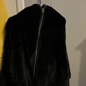 Oversized full zip long freepeople jacket with hood